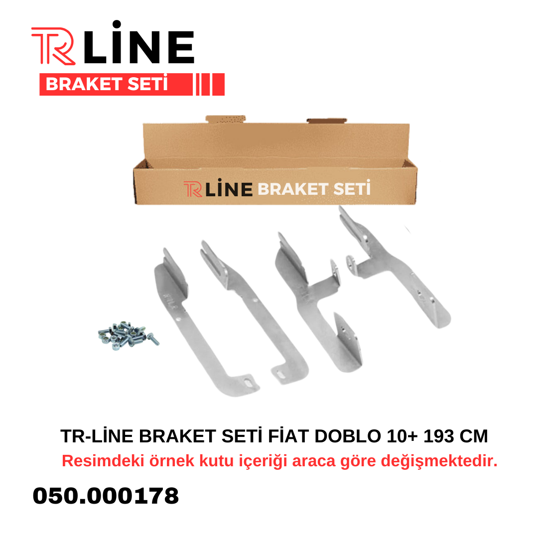 TR-LİNE BRAKET SETİ FİAT DOBLO 10-21 193 CM | | YAN BASAMAK VE TAVAN BAR