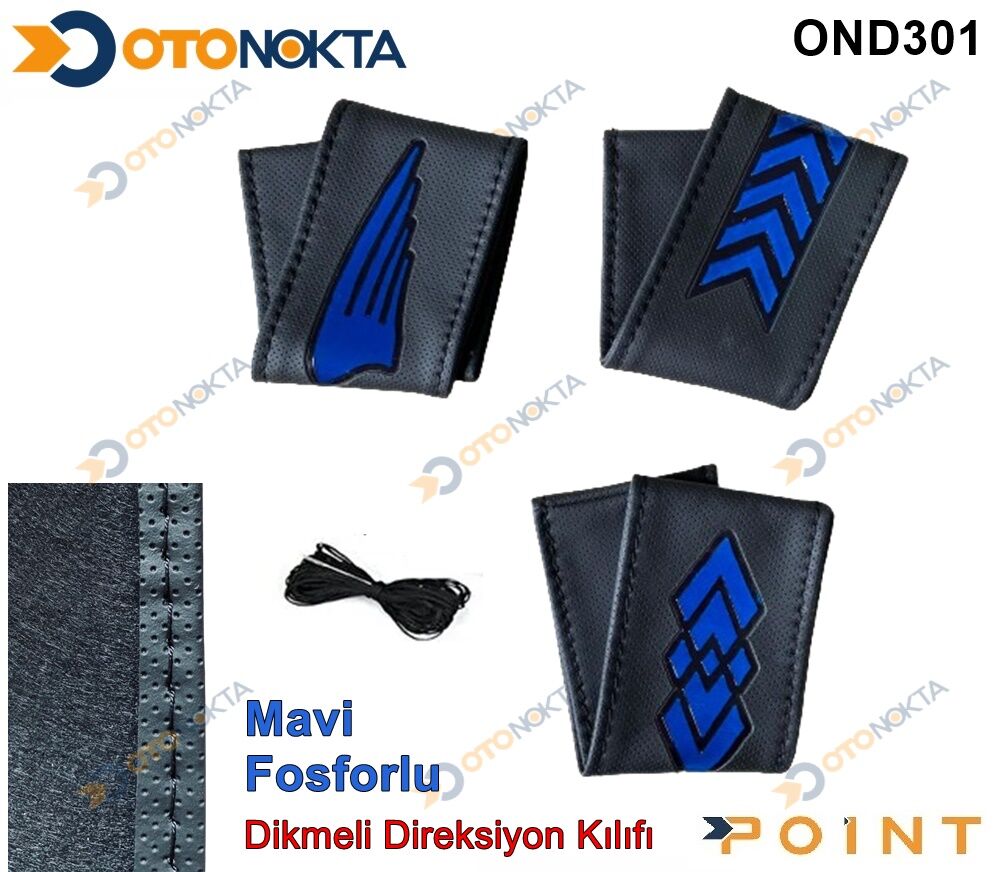 DIKMELI DIREKSIYON KILIFI FOSFORLU MAVI SIYAH IP