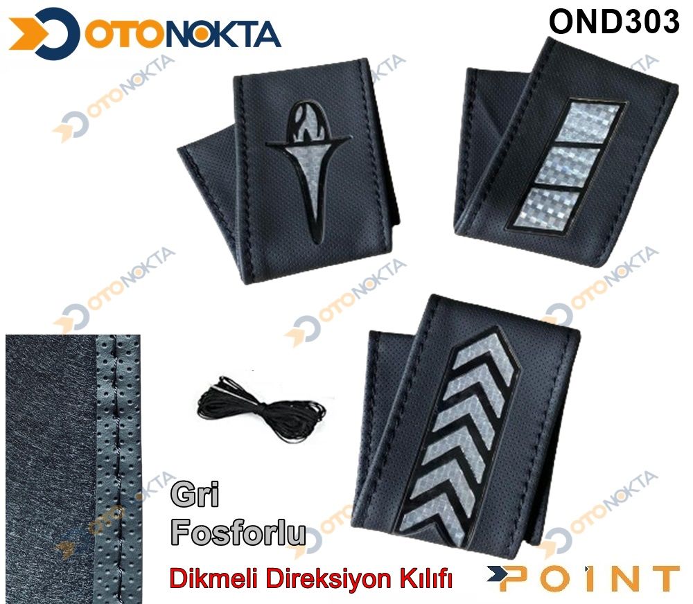 DIKMELI DIREKSIYON KILIFI FOSFORLU GRI SIYAH IP