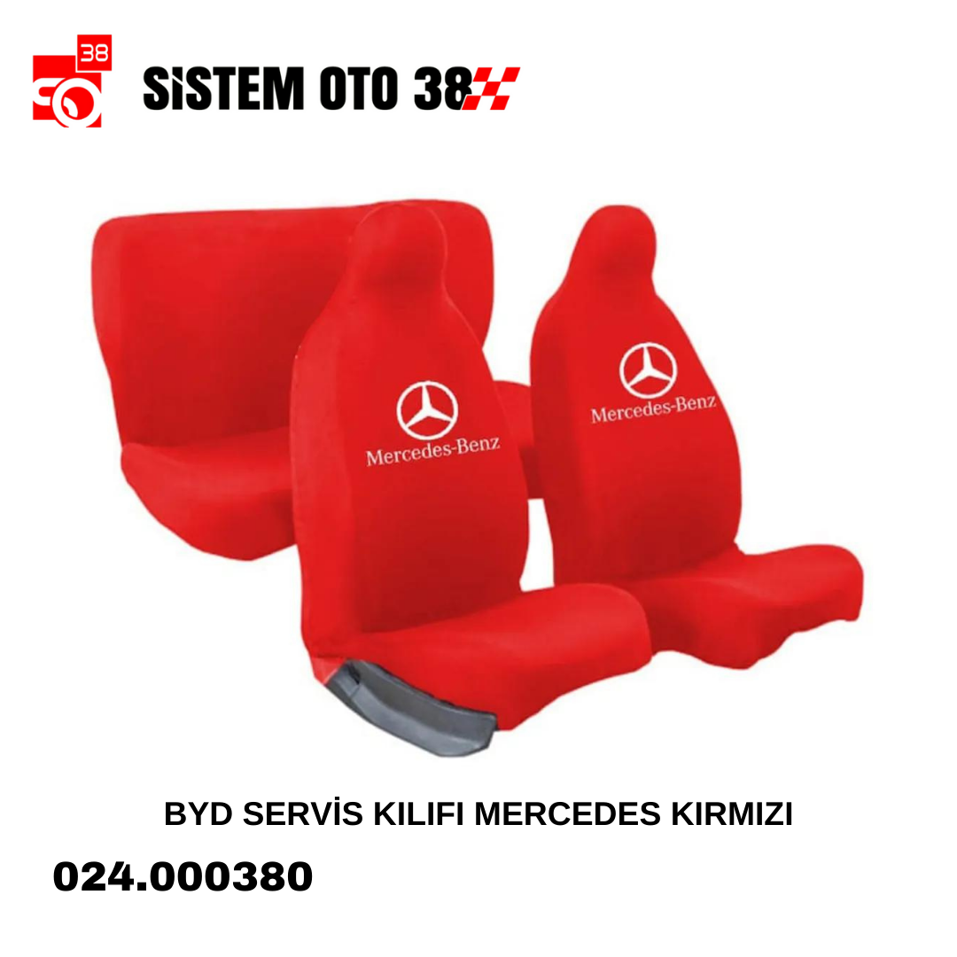 BYD SERVİS KILIFI MERCEDES KIRMIZI | | KOLTUK KILIF VE MİNDER