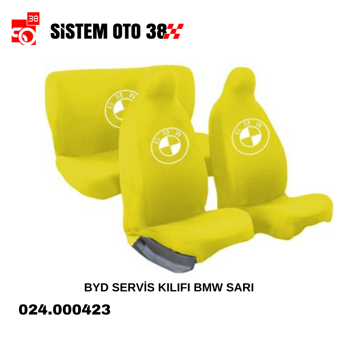 BYD SERVİS KILIFI BMW SARI | | KOLTUK KILIF VE MİNDER
