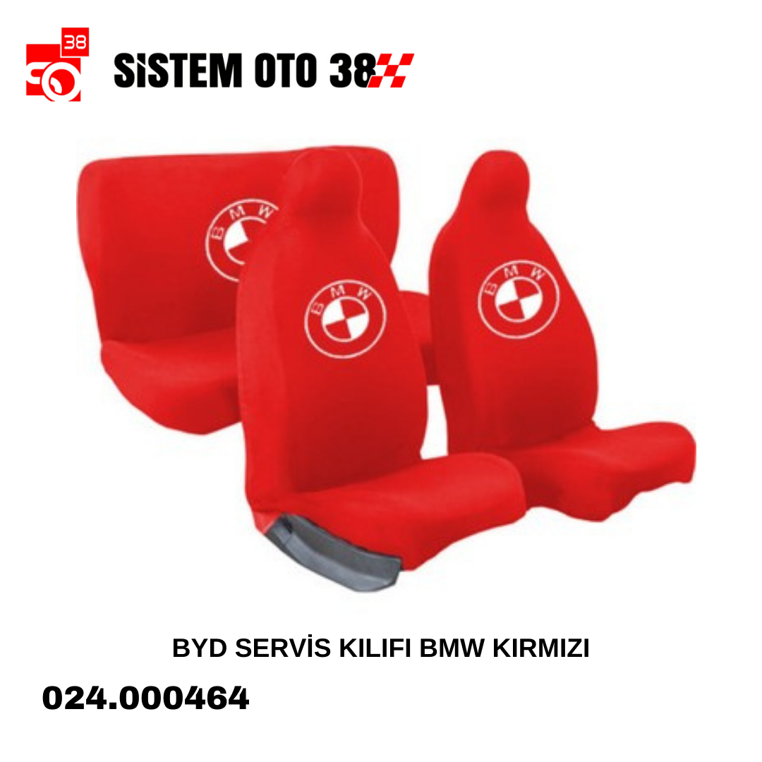 BYD SERVİS KILIFI BMW KIRMIZI | | KOLTUK KILIF VE MİNDER