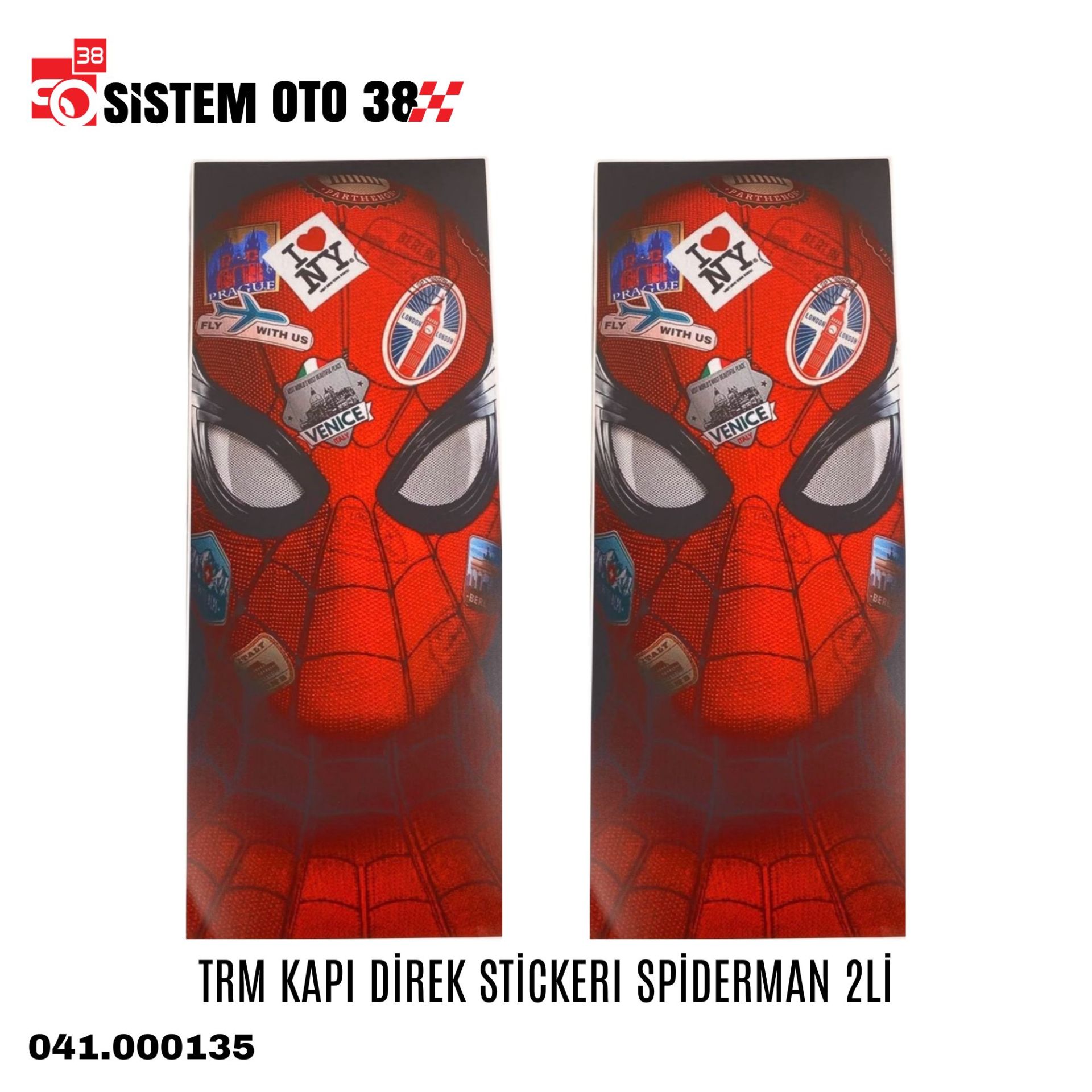 TRM KAPI DİREK STİCKERI SPİDERMAN 2Lİ | | STİCKER ÇEŞİTLERİ