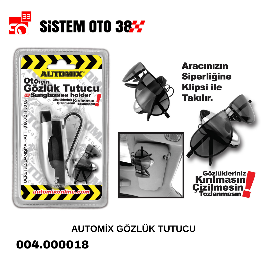 AUTOMİX GÖZLÜK TUTUCU | | ARAÇ İÇİ AKSESUARLAR