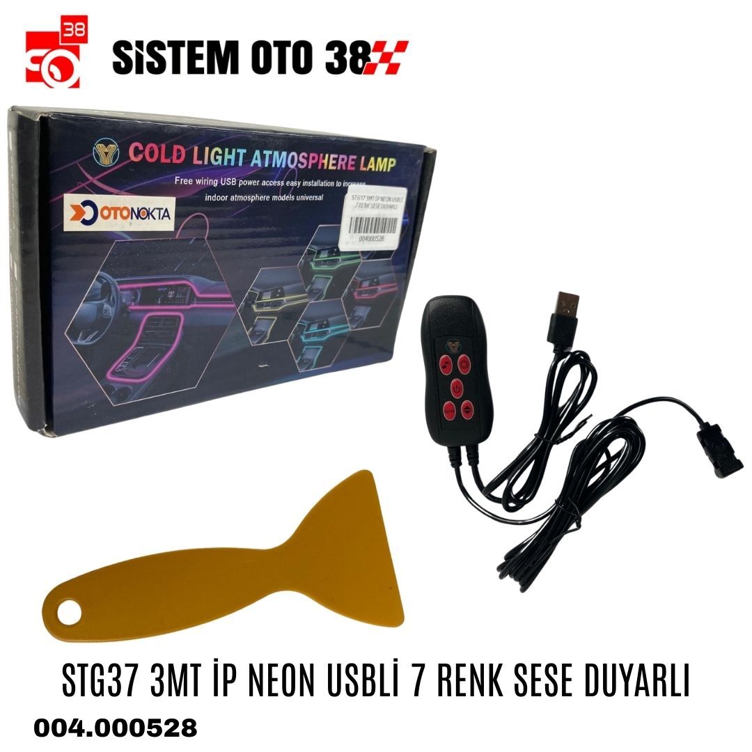 STG37 3MT İP NEON USBLİ 7 RENK SESE DUYARLI | | ARAÇ İÇİ AKSESUARLAR
