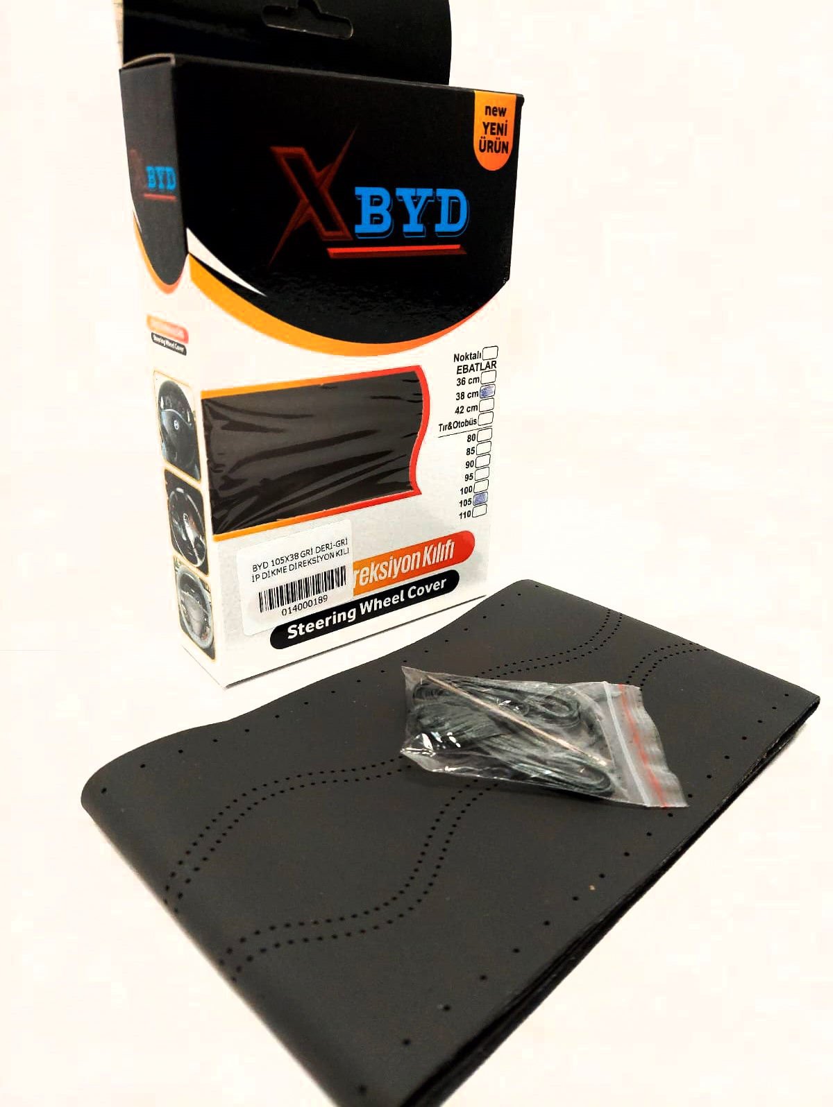 BYD 105X38 GRİ DERİ-GRİ İP DİKME DİREKSİYON KILI | | DİREKSİYON KILIFLARI