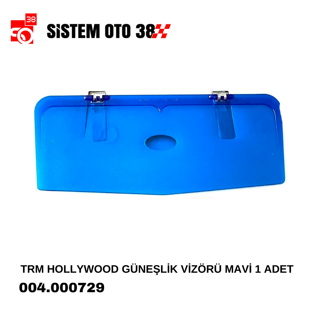 TRM HOLLYWOOD GÜNEŞLİK VİZÖRÜ MAVİ 1 ADET | | ARAÇ İÇİ AKSESUARLAR