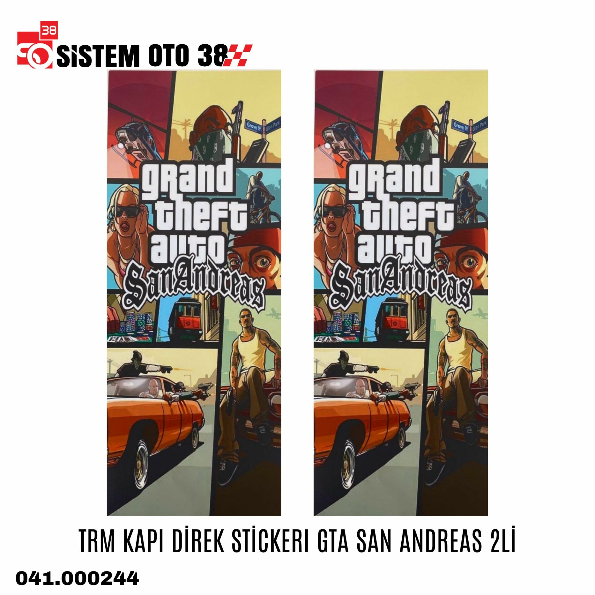 TRM KAPI DİREK STİCKERI GTA SAN ANDREAS 2Lİ | | STİCKER ÇEŞİTLERİ