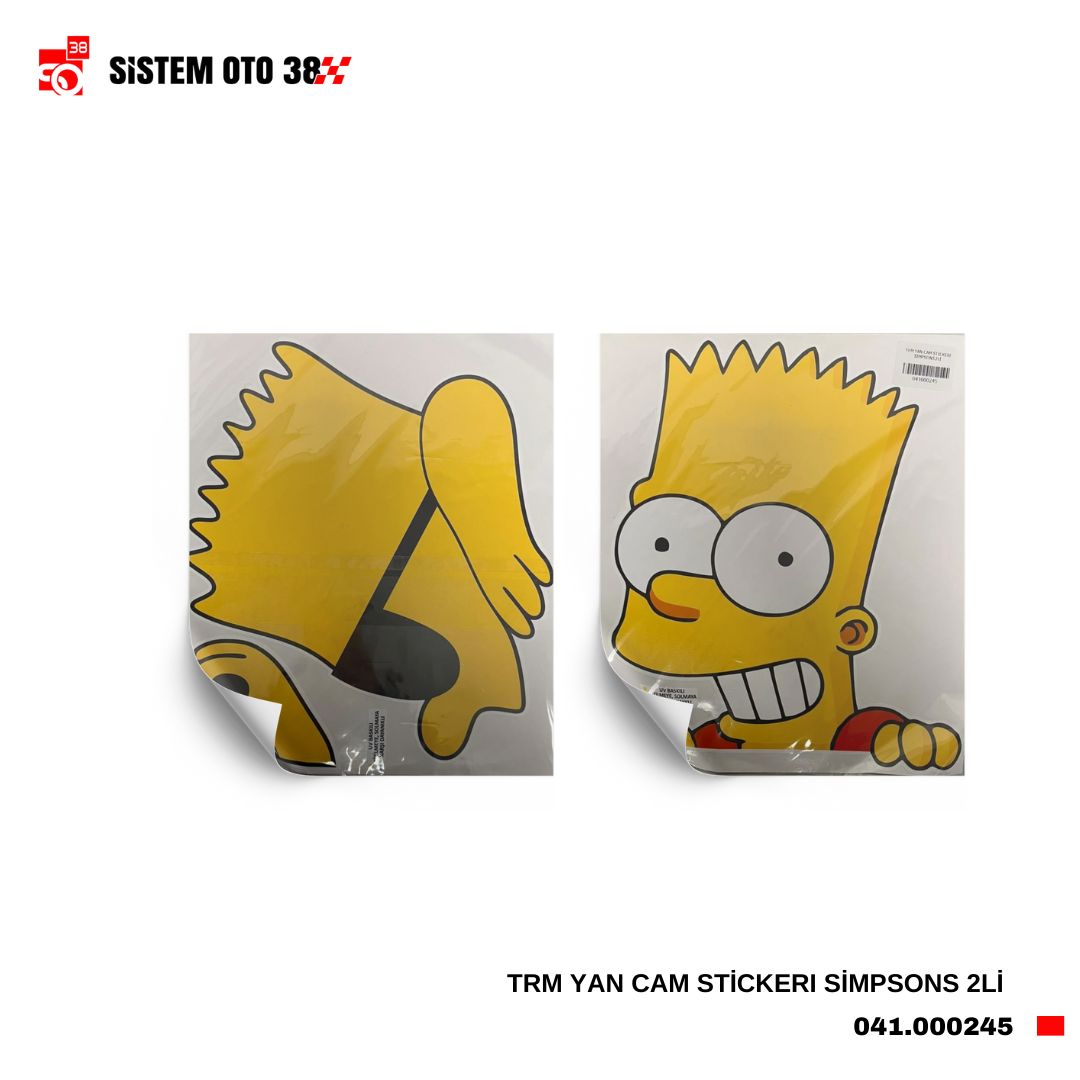 TRM YAN CAM STİCKERI SİMPSONS 2Lİ | | STİCKER ÇEŞİTLERİ
