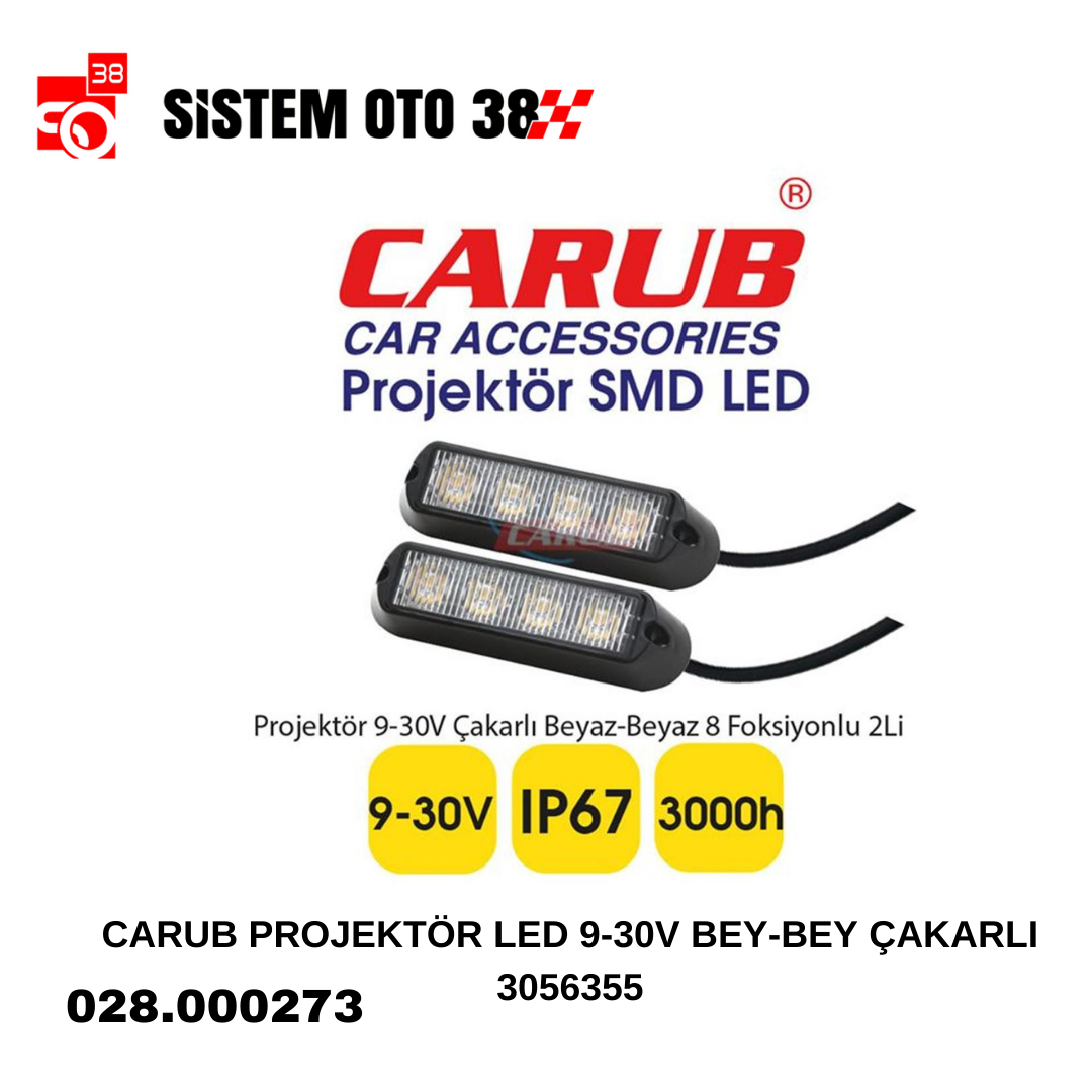 CARUB PROJEKTÖR LED 9-30V BEY-BEY ÇAKARLI 3056355 | | LED AYDINLATMA GRUBU