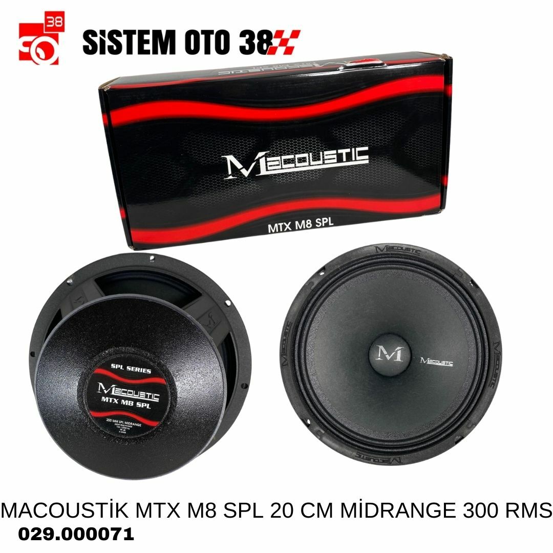 MACOUSTİK MTX M8 SPL 20 CM MİDRANGE 300 RMS | | MİDRANGELER