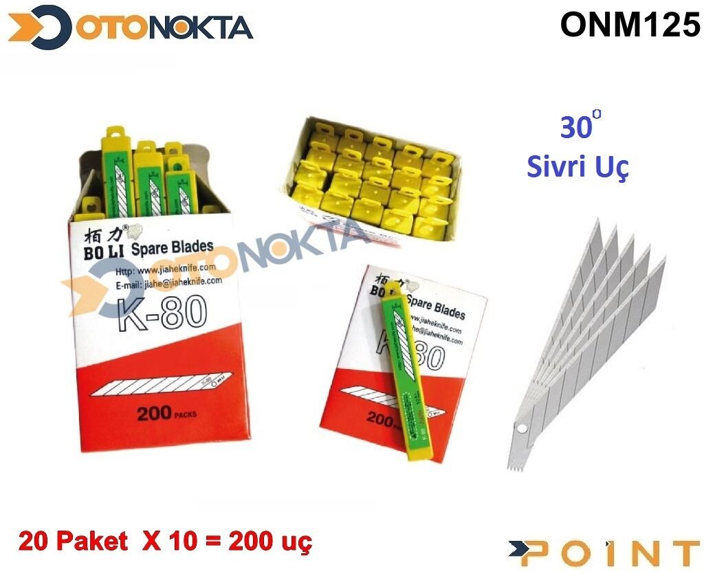 MAKET BICAGI UCU SIVRI UC K-80 20 LI