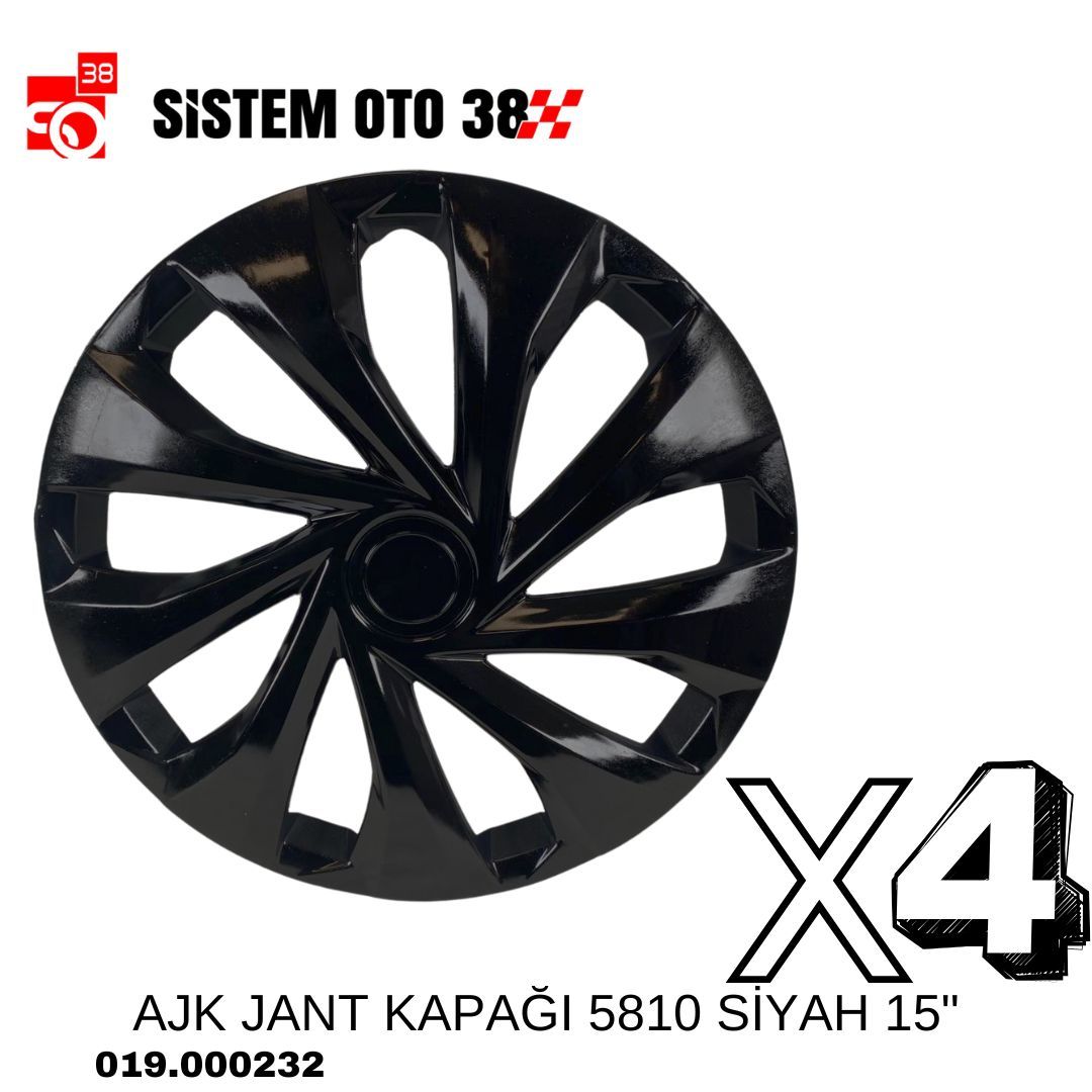 AJK JANT KAPAĞI 5810 SİYAH 15'' | | JANT KAPAKLARI
