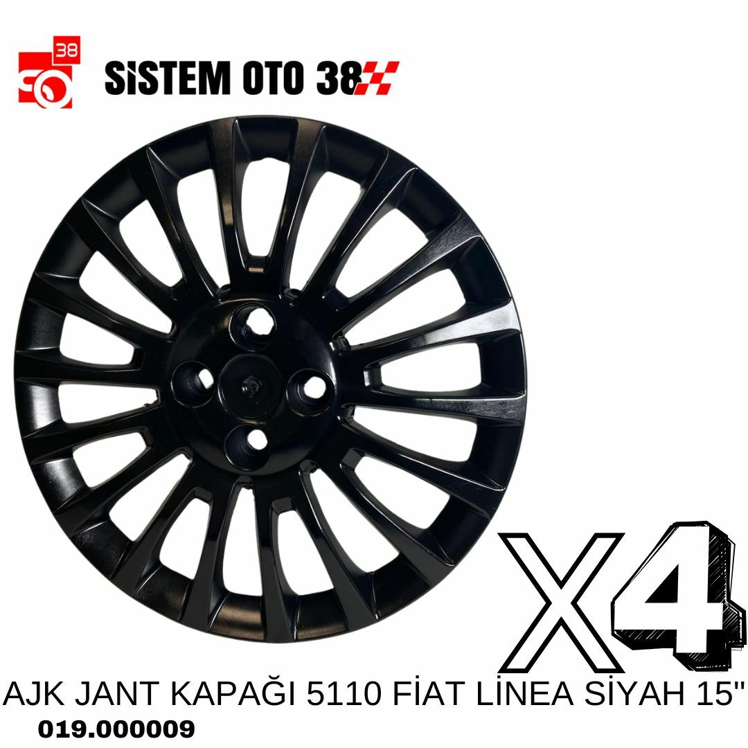 AJK JANT KAPAĞI 5110 FİAT LİNEA SİYAH 15'' | | JANT KAPAKLARI