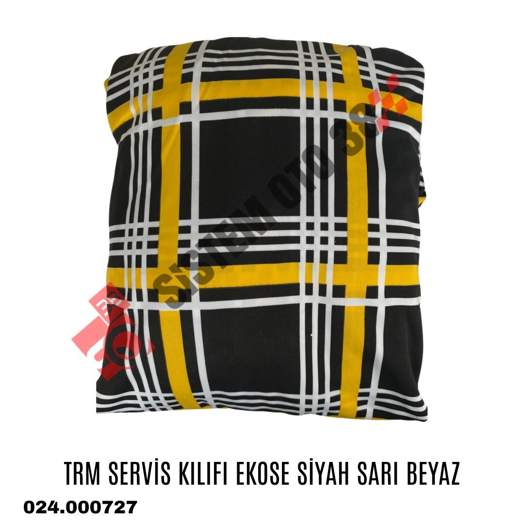 TRM SERVİS KILIFI EKOSE SİYAH SARI BEYAZ | | KOLTUK KILIF VE MİNDER