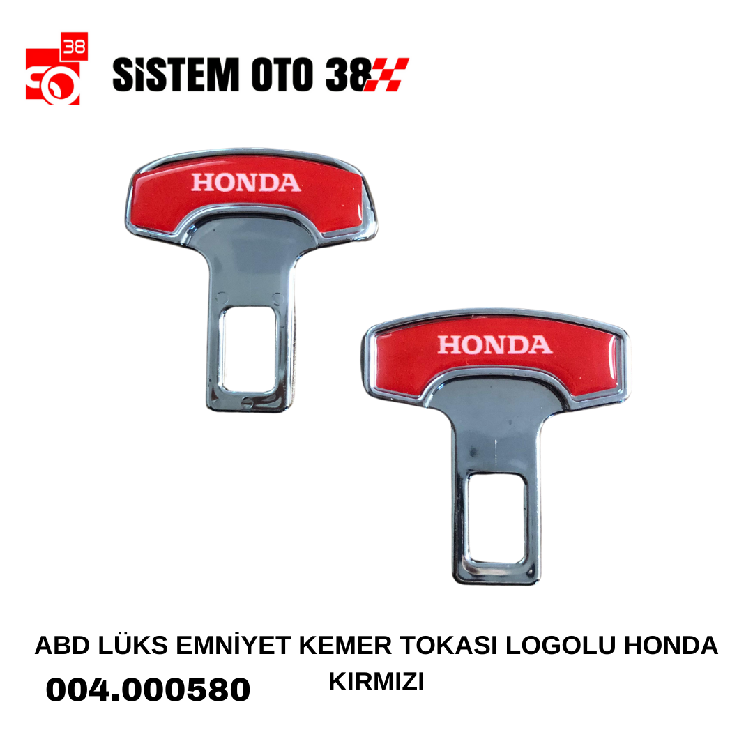 ABD LÜKS EMNİYET KEMER TOKASI LOGOLU HONDA KIRMIZI | | ARAÇ İÇİ AKSESUARLAR