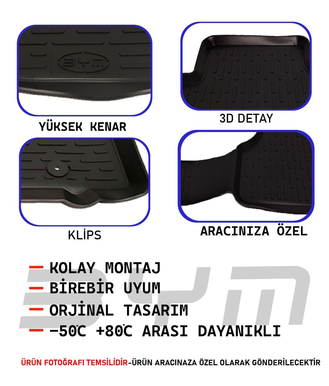 BYM3D-BMW F31 3D HAVUZLU PASPAS SİYAH | | 3D PASPASLAR