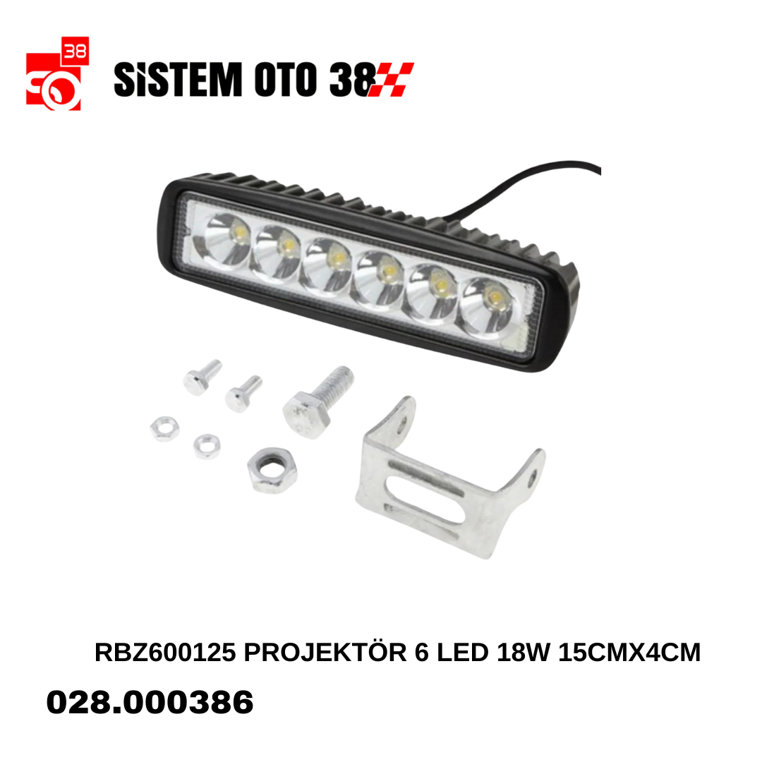 RBZ600125 PROJEKTÖR 6 LED 18W 15CMX4CM | | LED AYDINLATMA GRUBU