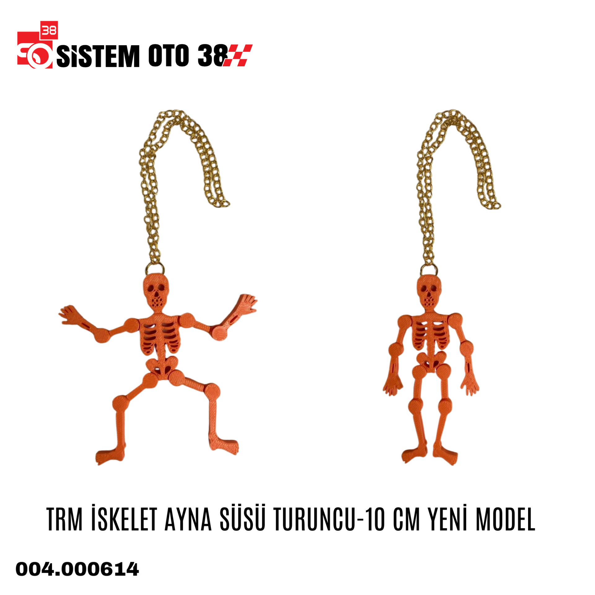 TRM İSKELET AYNA SÜSÜ TURUNCU-10 CM YENİ MODEL | | ARAÇ İÇİ AKSESUARLAR
