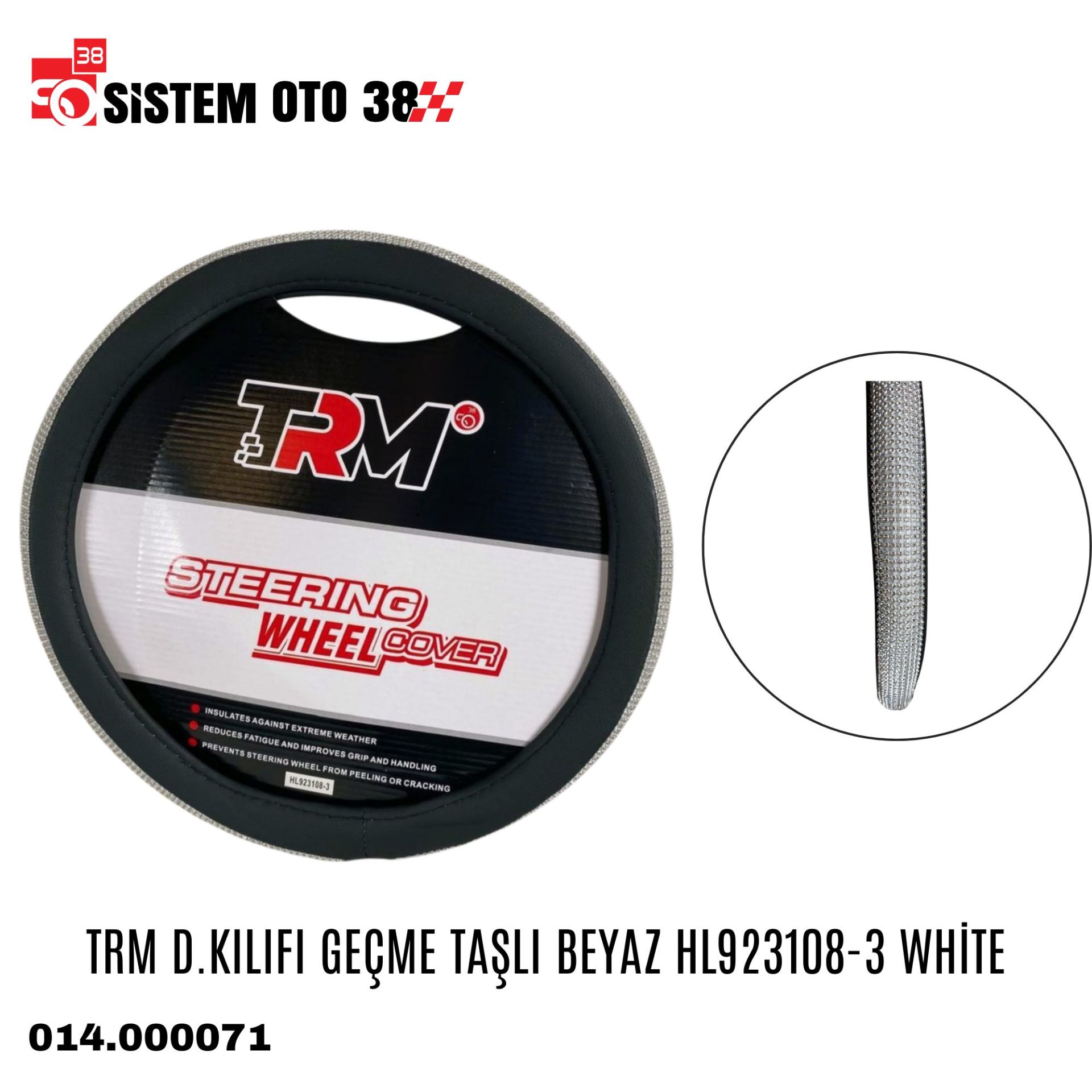 TRM D.KILIFI GEÇME TAŞLI BEYAZ HL923108-3 WHİTE | | DİREKSİYON KILIFLARI