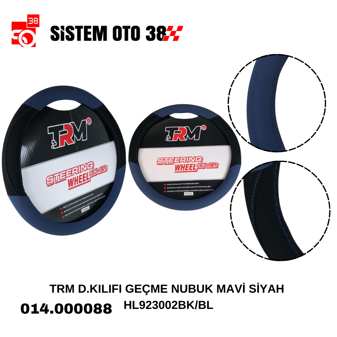 TRM D.KILIFI GEÇME NUBUK MAVİ SİYAH HL923002BK/BL | | DİREKSİYON KILIFLARI