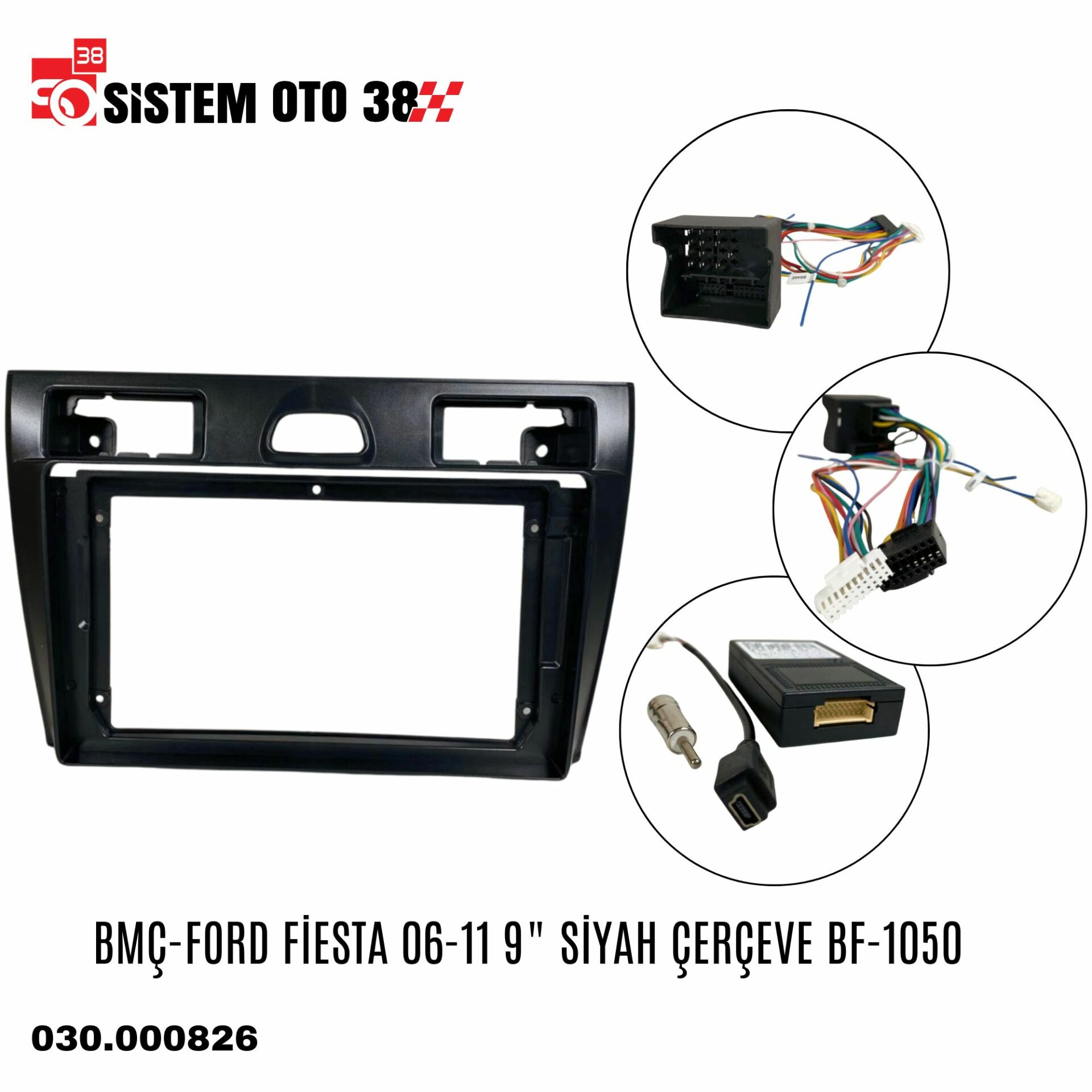BMÇ-FORD FİESTA 06-11 9'' SİYAH ÇERÇEVE BF-1050 | | MULTİMEDYALAR