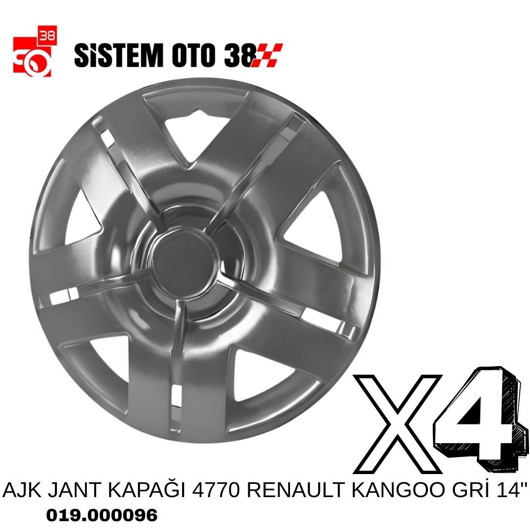 AJK JANT KAPAĞI 4770 RENAULT KANGOO GRİ 14'' | | JANT KAPAKLARI