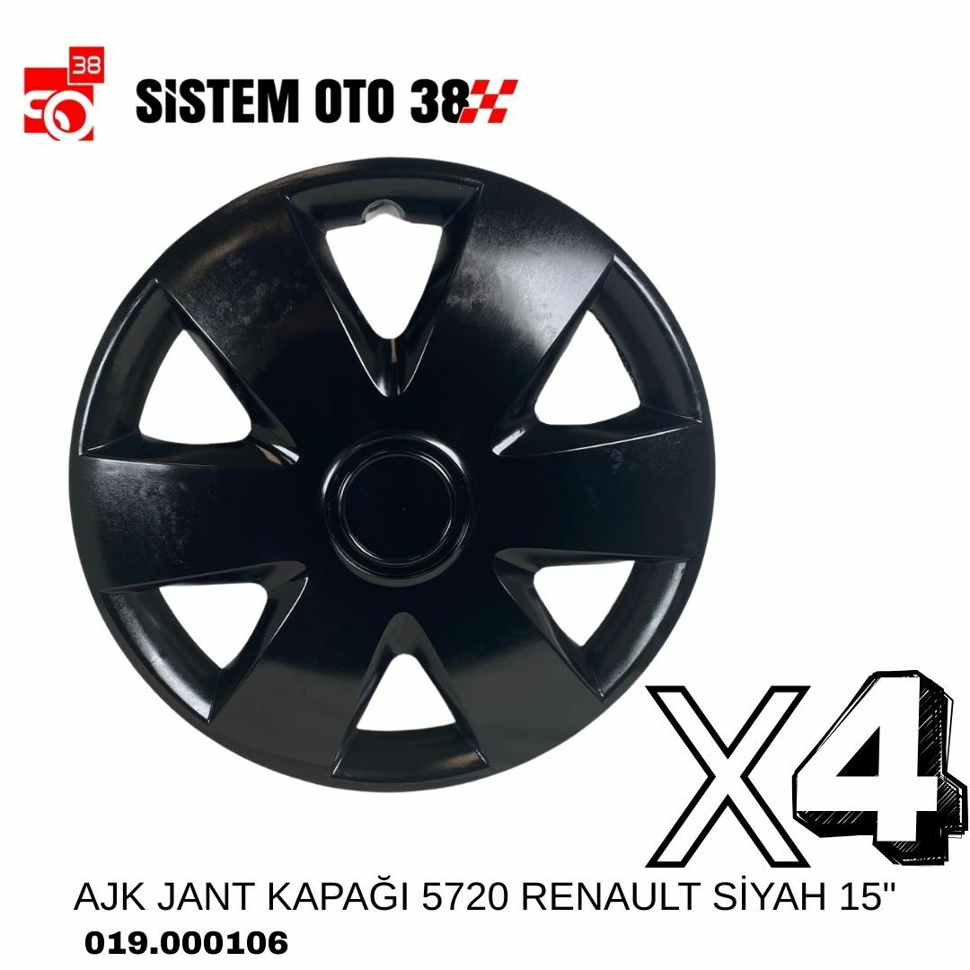 AJK JANT KAPAĞI 5720 RENAULT SİYAH 15'' | | JANT KAPAKLARI