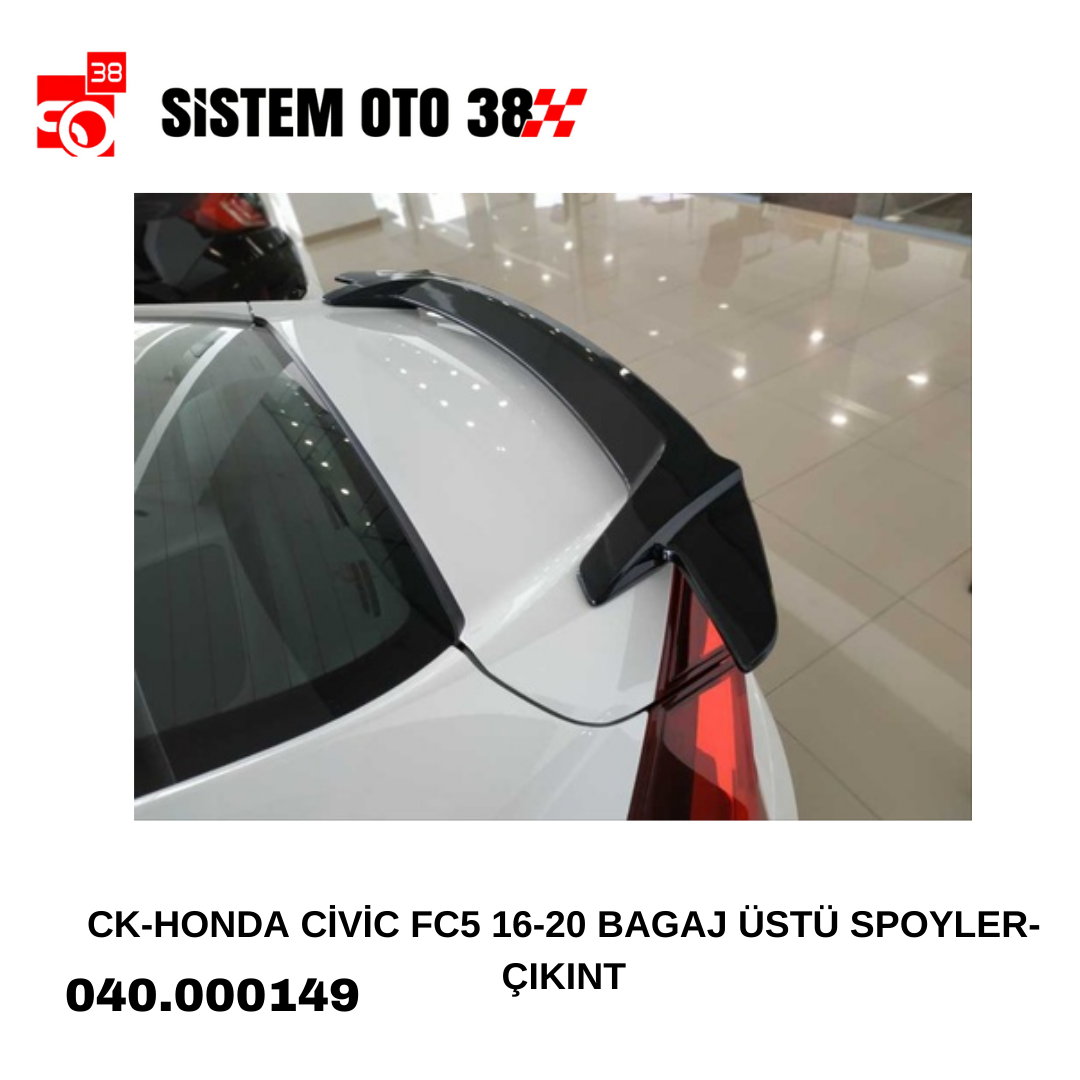 CK-HONDA CİVİC FC5 16-20 SPOYLER-ÇIKINTILI BEYAZ | | SPOİLER GRUBU