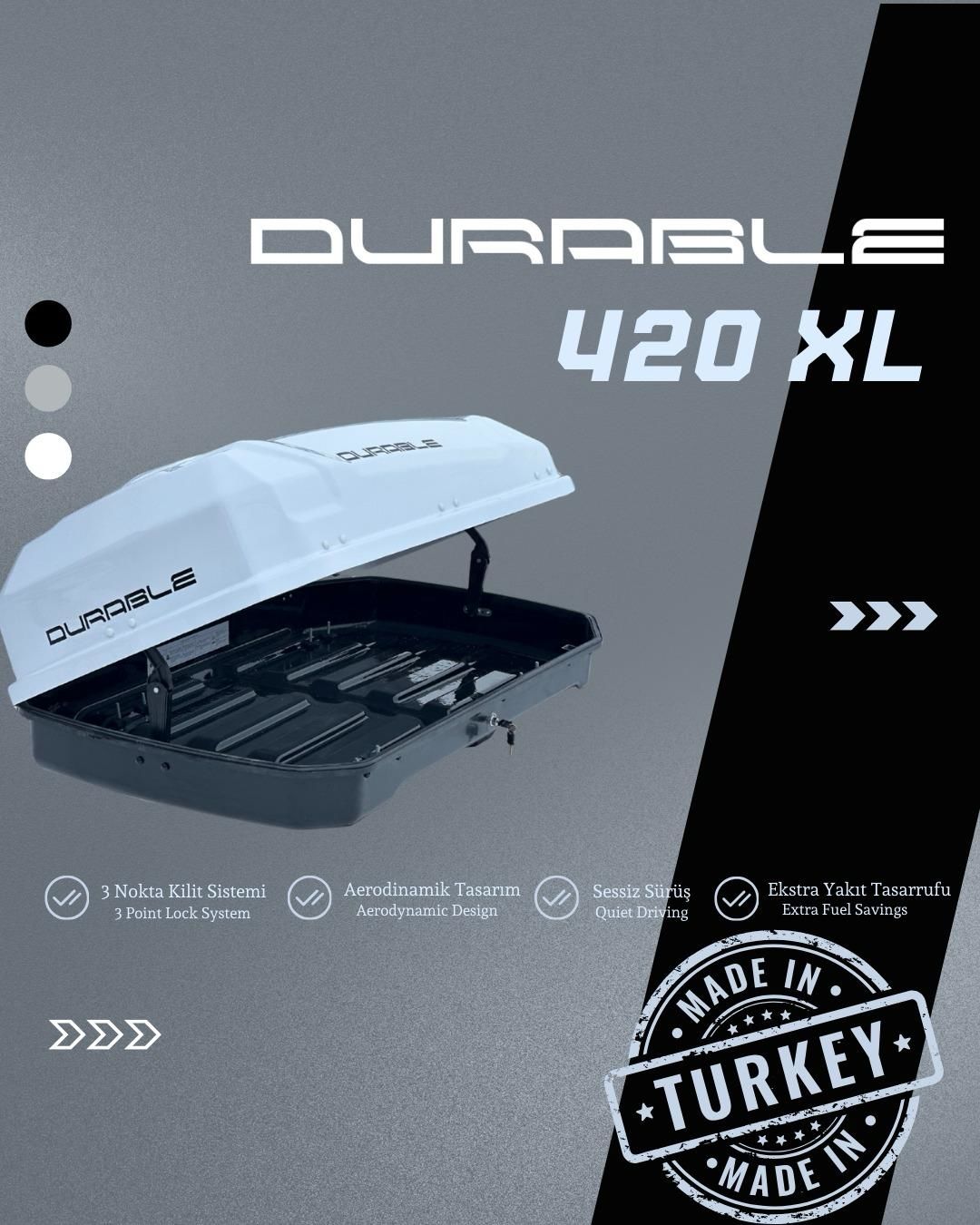DURABLE 420 LT KAPALI PORT BAGAJ SİYAH | | KAPALI BAGAJLAR