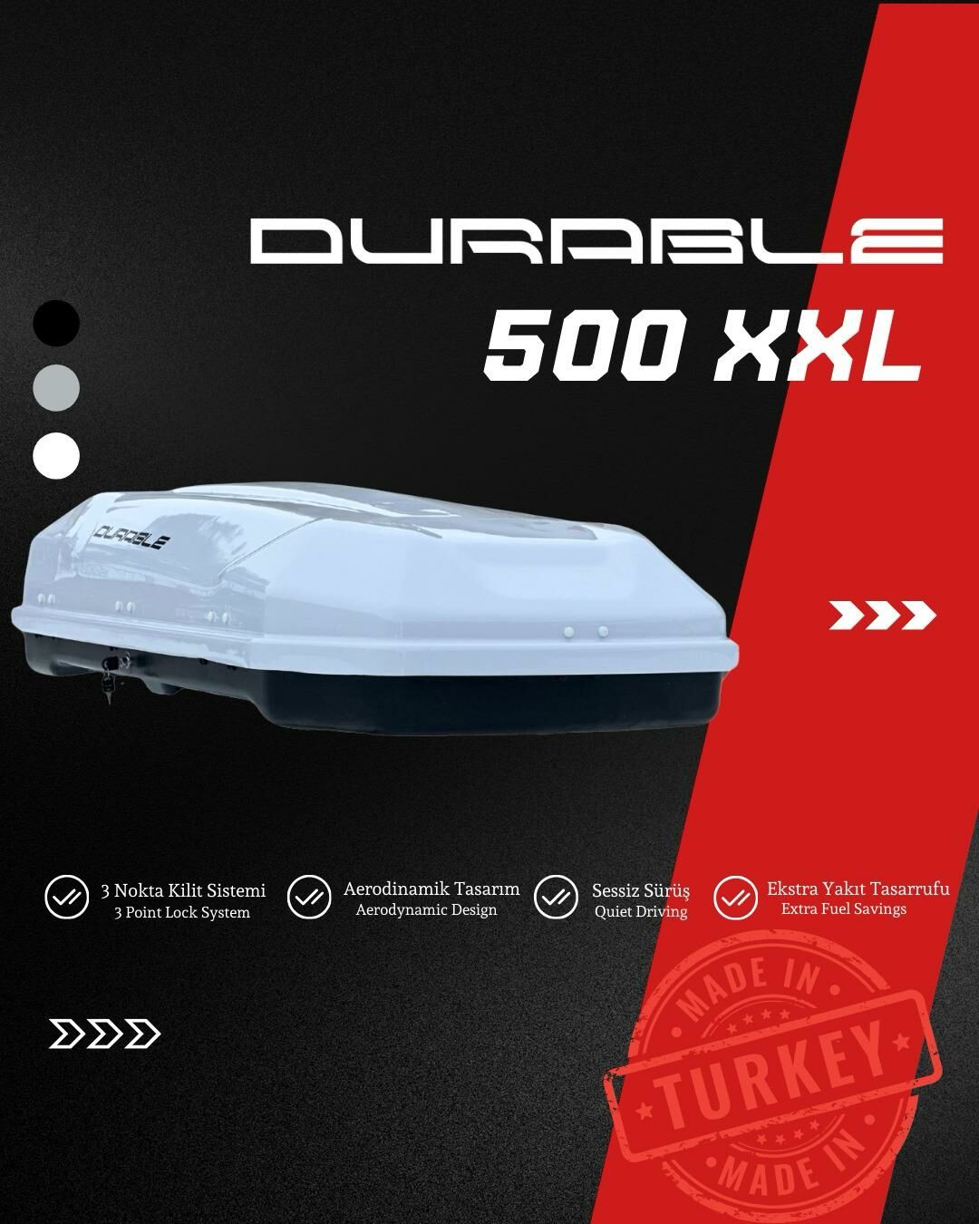 DURABLE 500 LT KAPALI PORT BAGAJ BEYAZ | | KAPALI BAGAJLAR