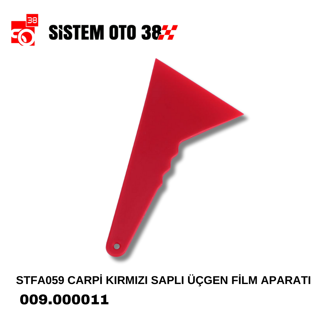 STFA059 CARPİ KIRMIZI SAPLI ÜÇGEN FİLM APARATI | | CAM FİLMİ UYG.APARATLARI