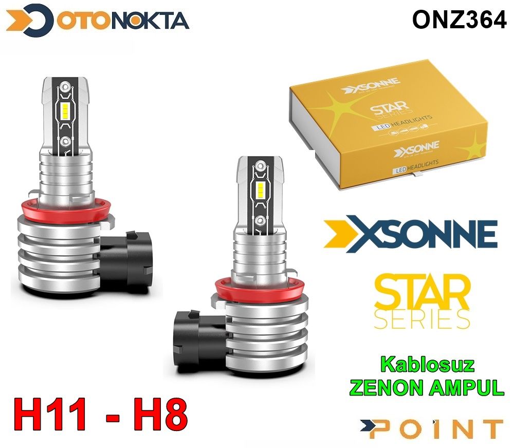 ZENON LED H11 - H8 12V STAR KABLOSUZ XSONNE POINT