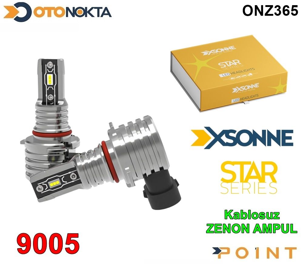 ZENON LED 9005 12V STAR SERI KABLOSUZ XSONNE POINT