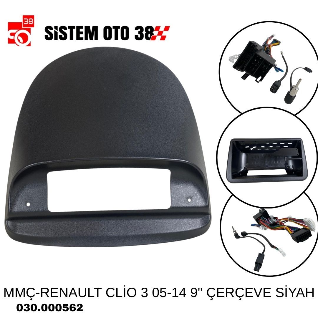 MMÇ-RENAULT CLİO 3 05-14 9'' ÇERÇEVE SİYAH | | MULTİMEDYALAR