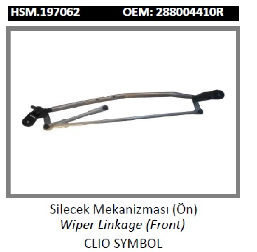 CAM SİLECEK MEKANİZMASI > CLIO SYMBOL 288004410R