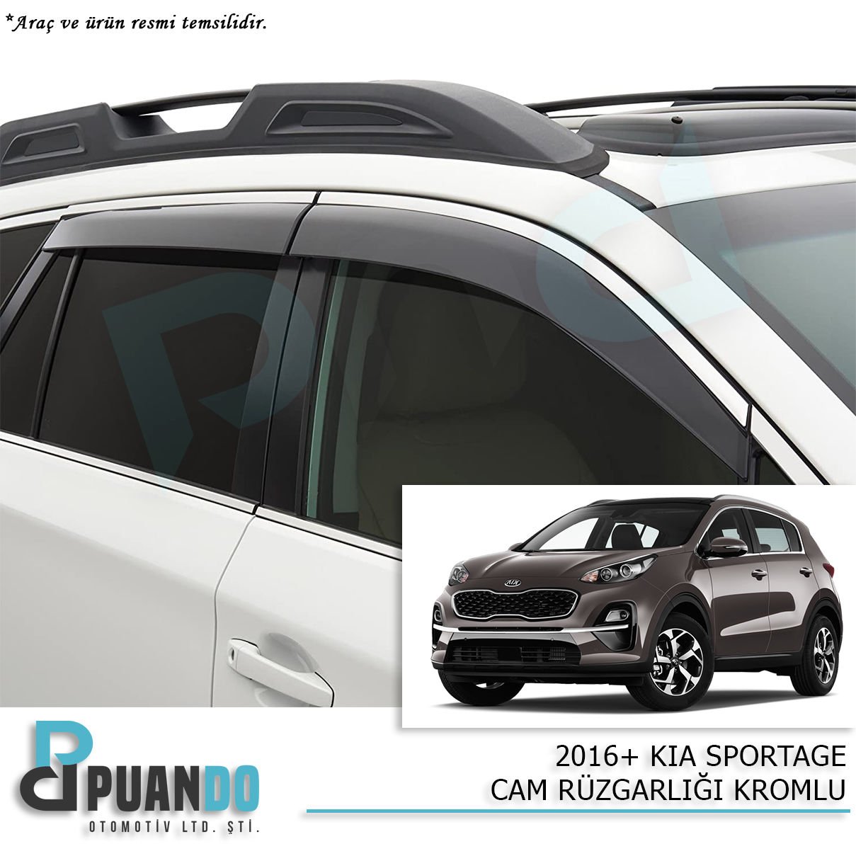 2016+ KIA SPORTAGE CAM RUZGARLIGI KROMLU