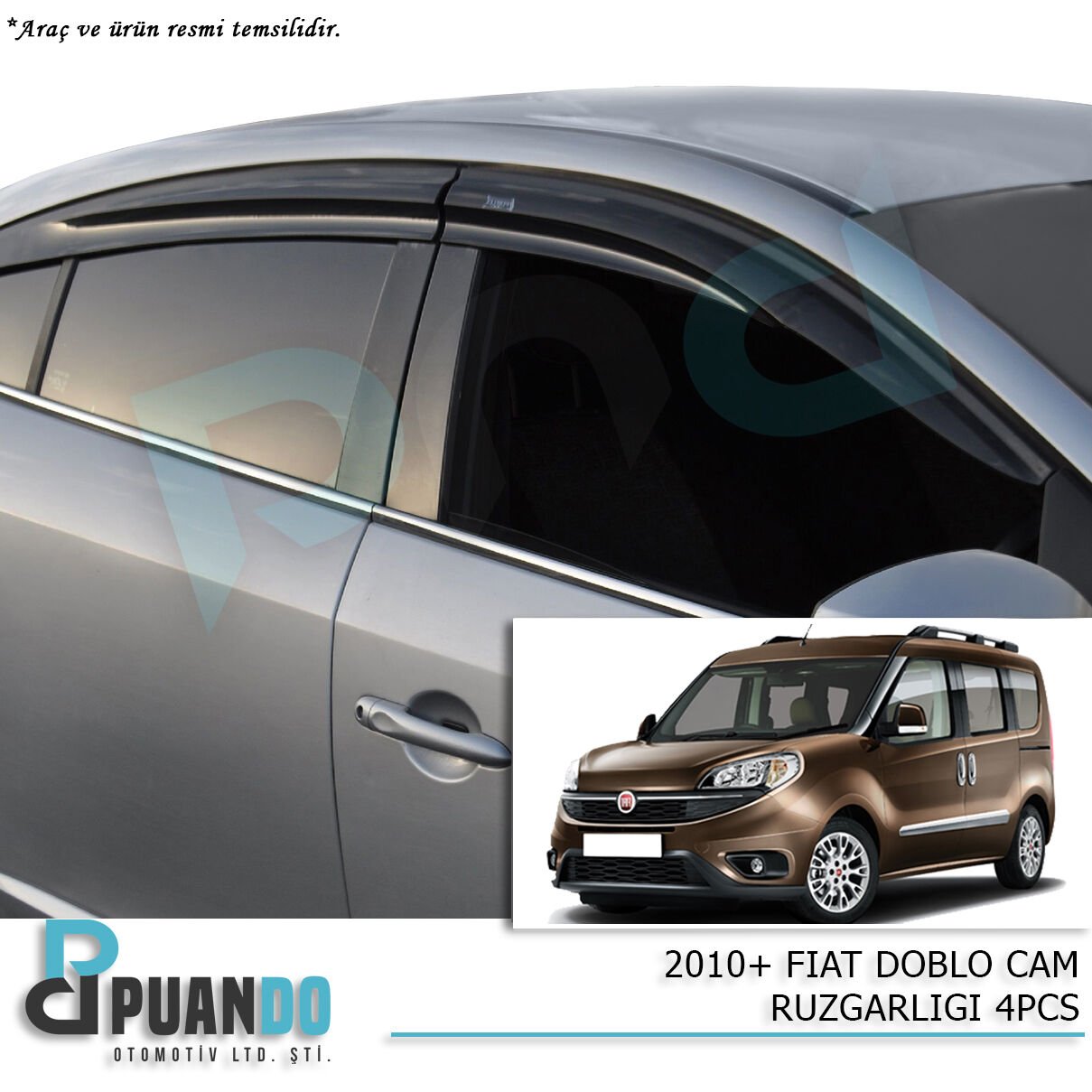 2010+ FIAT DOBLO CAM RUZGARLIGI 4PCS
