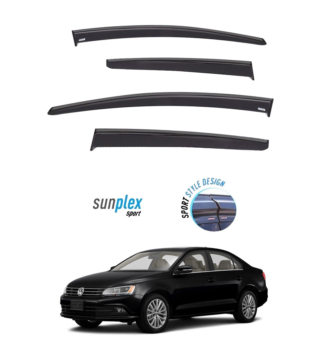 VW JETTA 2010-2017 MUGEN CAM RÜZG.4LÜ ÖN-ARK | SUNPLEX