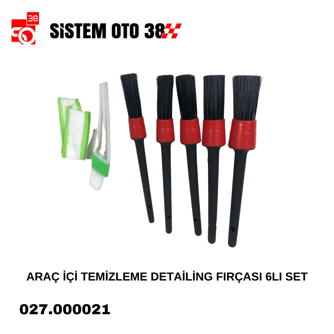 ARAÇ İÇİ TEMİZLEME DETAİLİNG FIRÇASI 6LI SET | | KOZMETİK GRUBU