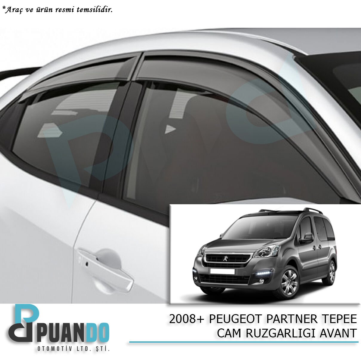 2008+ PEUGEOT P.TEPEE CAM RUZGARLIGI AVANT 2 PCS