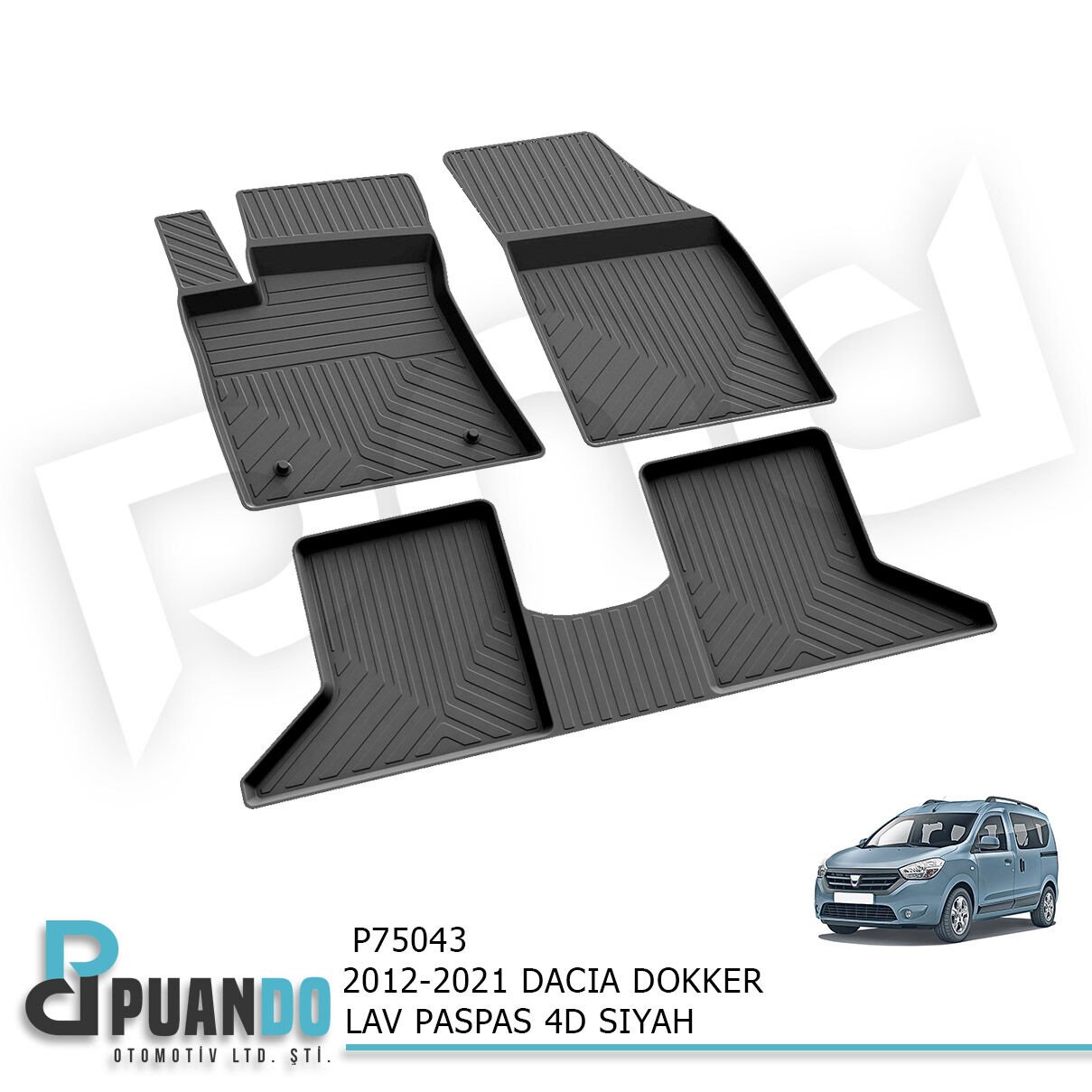 2012-2021 DACIA DOKKER PASPAS 4D SIYAH