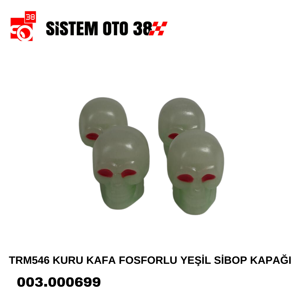 TRM546 KURU KAFA FOSFORLU YEŞİL SİBOP KAPAĞI | | ARAÇ DIŞI AKSESUARLAR