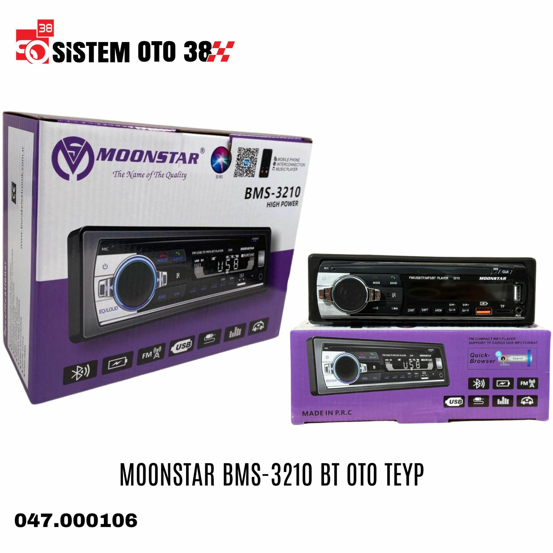 MOONSTAR BMS-3210 BT OTO TEYP | | TEYPLER
