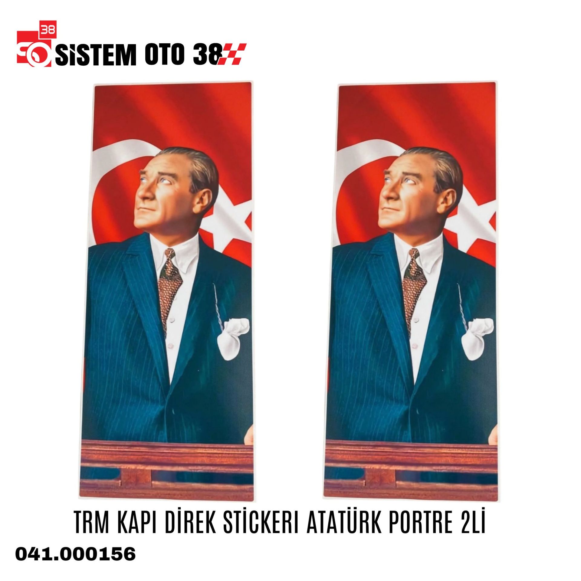 TRM KAPI DİREK STİCKERI ATATÜRK PORTRE 2Lİ | | STİCKER ÇEŞİTLERİ