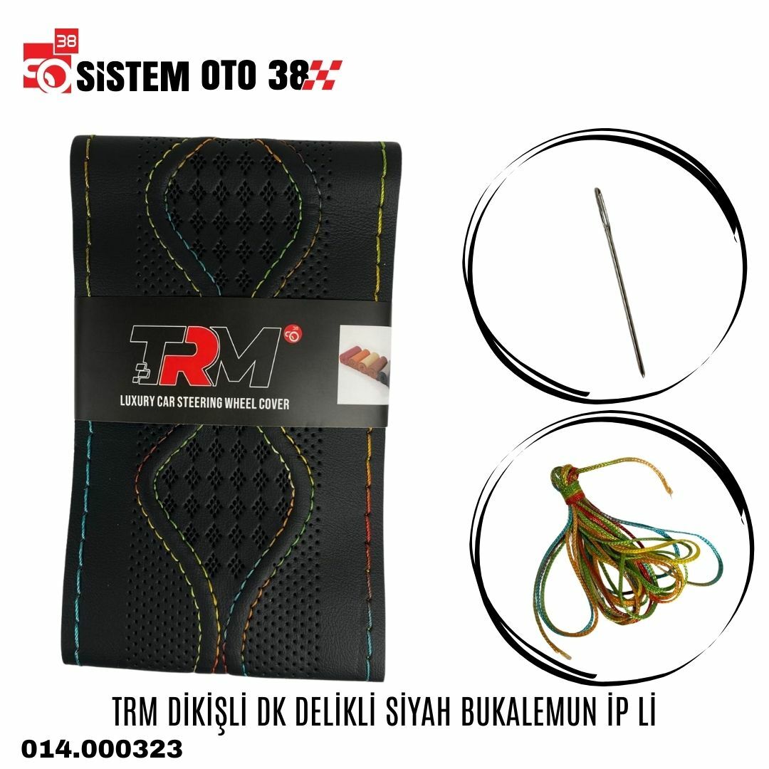 TRM DİKİŞLİ DK DELİKLİ SİYAH BUKALEMUN İP Lİ | | DİREKSİYON KILIFLARI