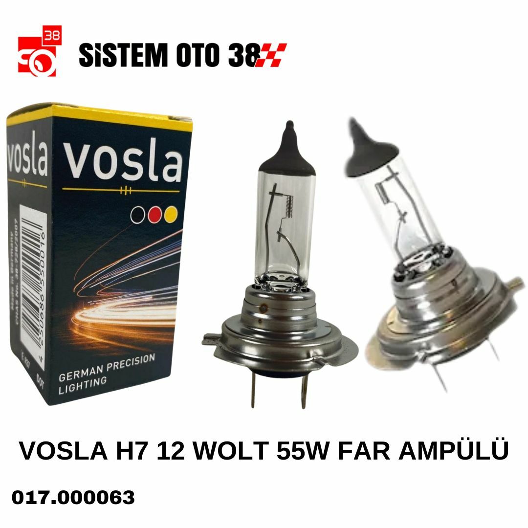 VOSLA H7 12 WOLT 55W FAR AMPÜLÜ | | HALOJEN AMPUL GRUBU
