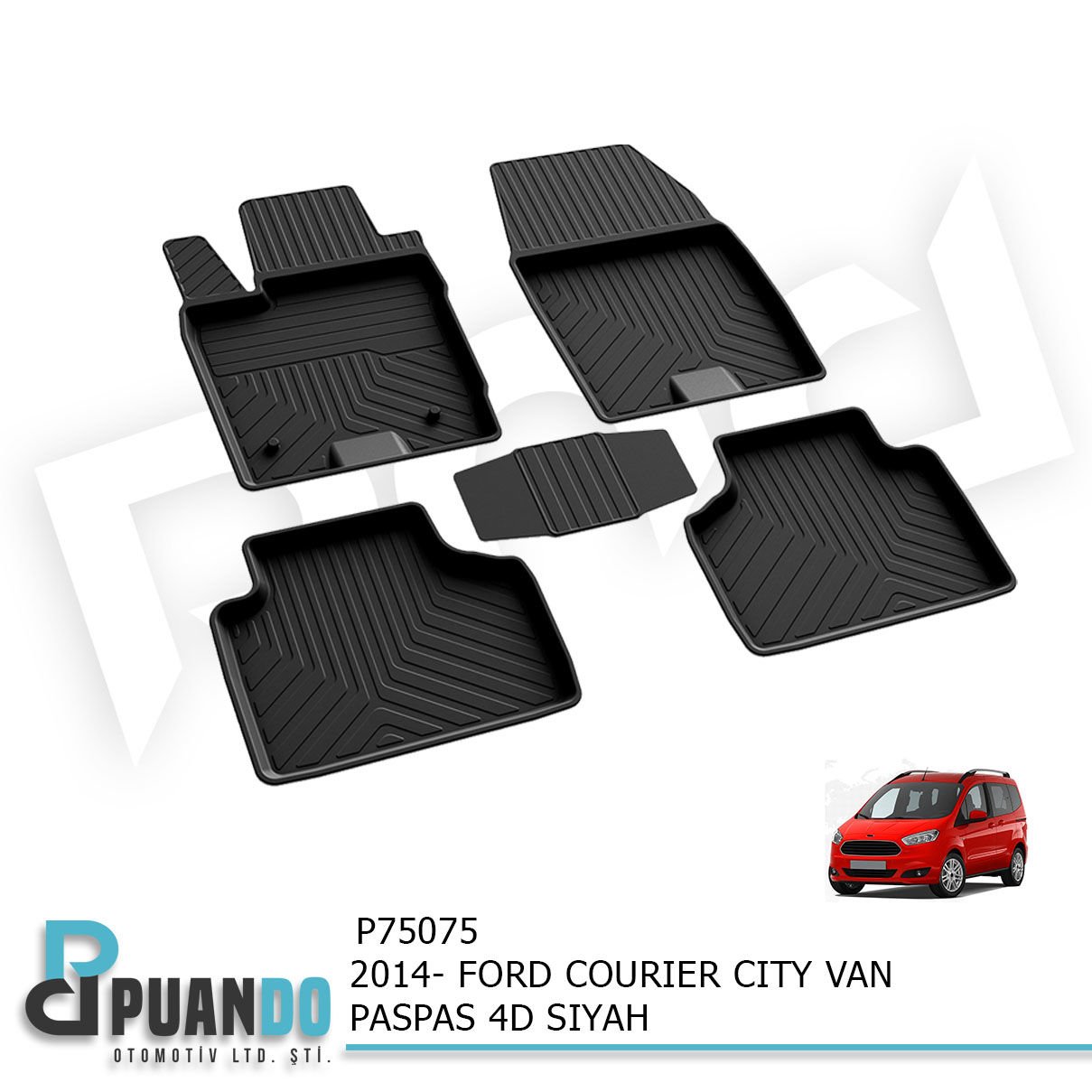 2014- FORD COURIER CITY VAN PASPAS 4D SIYAH