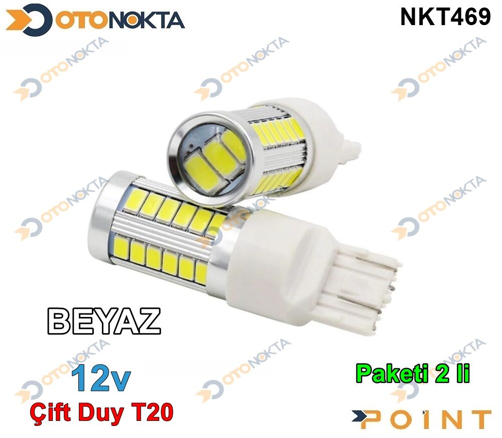 AMPUL CANBUS T20 BEYAZ CIFT DUY MERCEKLI