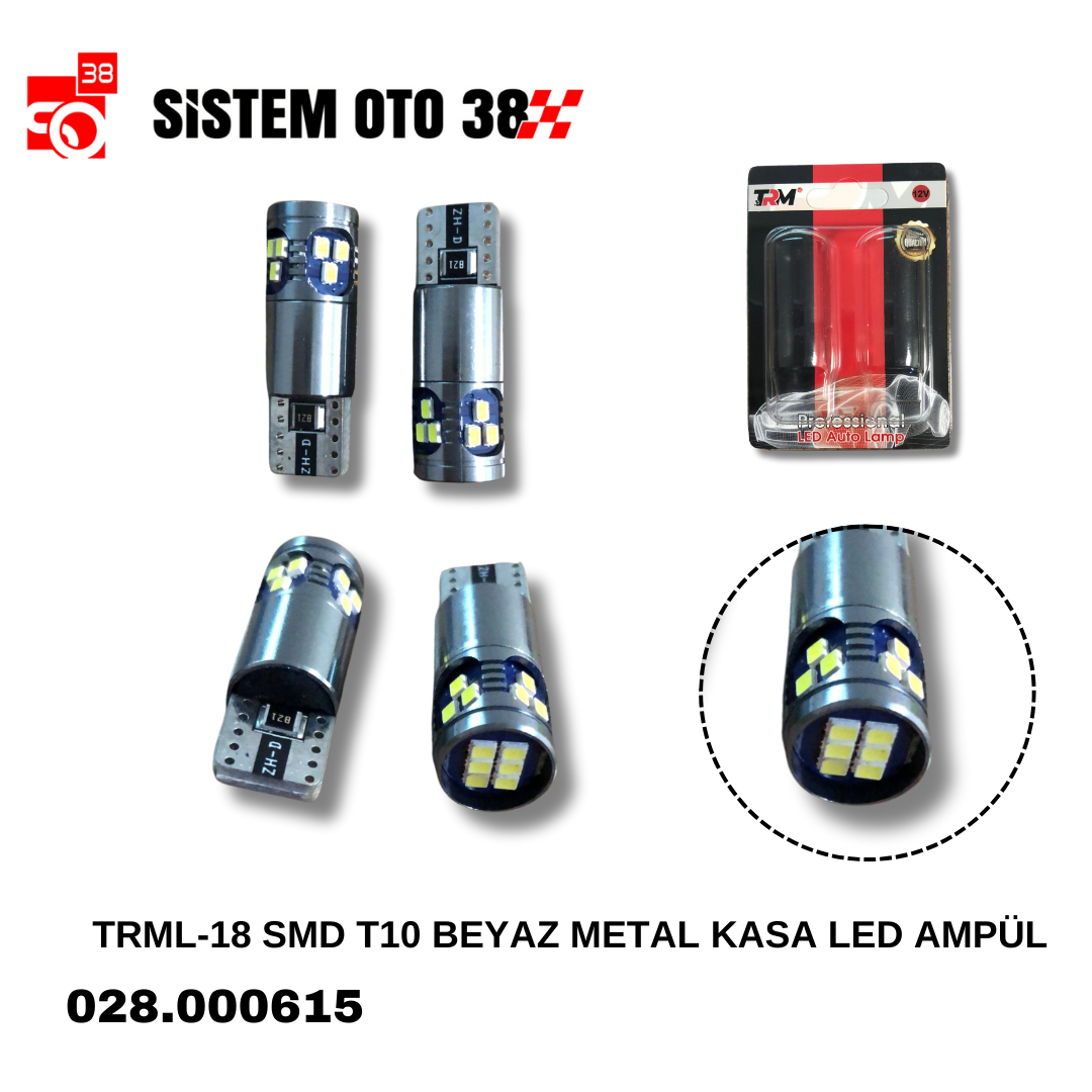 TRML-18 SMD T10 BEYAZ METAL KASA AMPÜL | | LED AYDINLATMA GRUBU